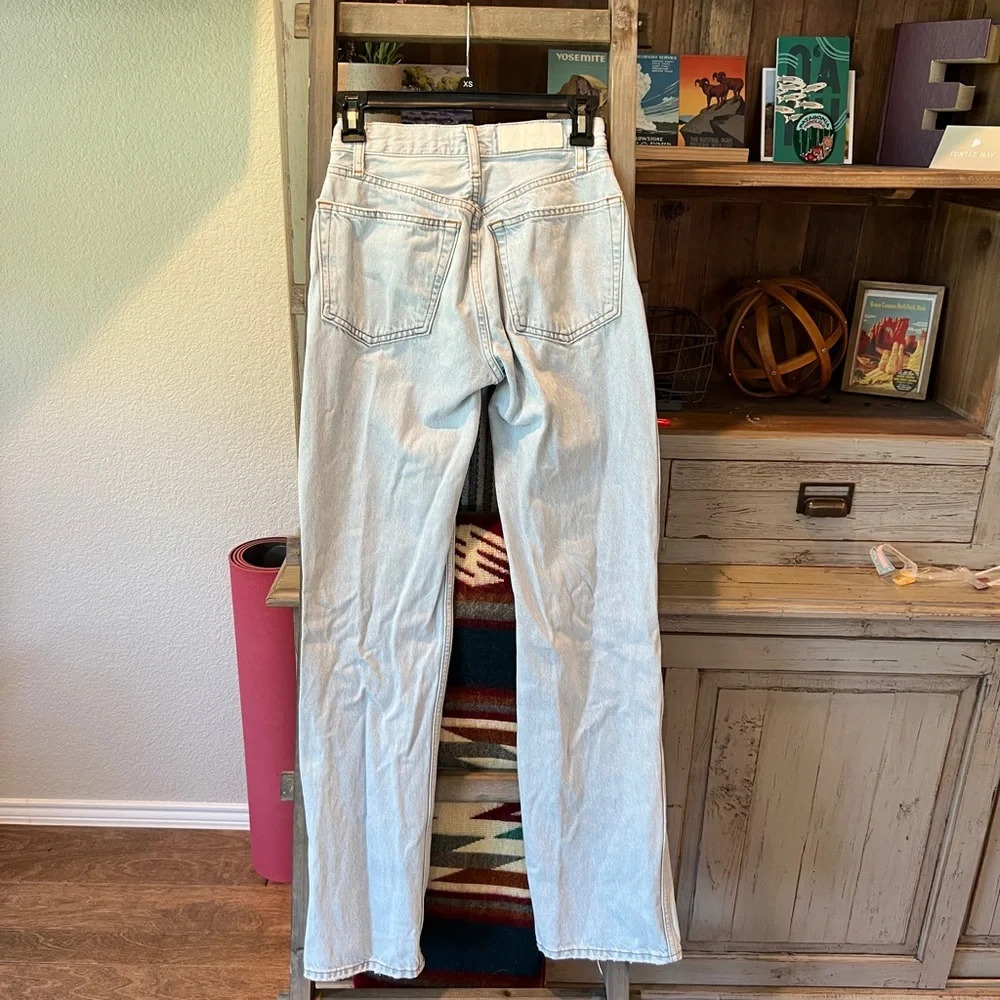 Re/Done 90s high rise loose jeans in bleach destroy size 23 - Picture 5 of 15